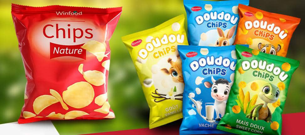 CHIPS DOUDOU (lot de 50 sachets) A PARTIR DE 50 PAQUETS